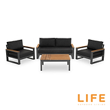 LIFE Soho Lounge Set with Teak Lift Up Coffee Table from Roseland Furniture