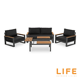 LIFE Soho Lounge Set with Teak Lift Up Coffee Table from Roseland Furniture