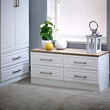 Talland White 2 Door 2 Drawer Wardrobe from Roseland
