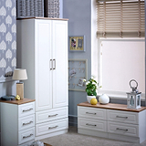 Talland White 3 Drawer Bedside Cabinet from Roseland