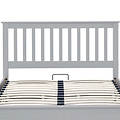 front view of the slatted head board on the Trent Grey Wooden Ottoman Bed