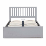 front view of the Trent Grey Wooden Ottoman Bed