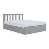  Trent Grey Wooden Ottoman King Size Bed 