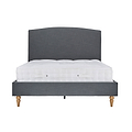 Liberty Charcoal Upholstered Linen Bed Frame front view