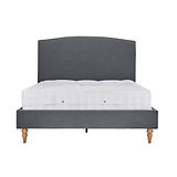 Liberty Charcoal Upholstered Linen Bed Frame front view