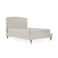 Liberty Natural Upholstered Linen Bed Frame with mattress