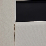 Liberty Natural Upholstered Linen Bed Frame side rail upholstered linen close up