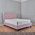 Francis Blush Velvet Ottoman Storage Bed from Roseland Furniture