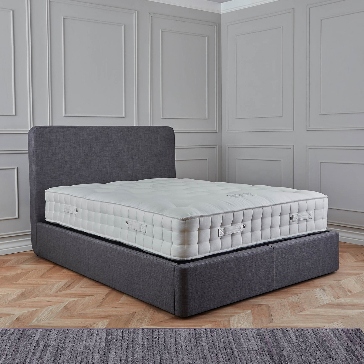 Sofie Upholstered Charcoal Linen Ottoman Storage Bed  from Roseland Furniture