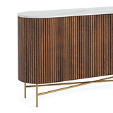 Milo Mango & Marble Fluted Sideboard - Close up 