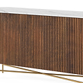 Milo Mango & Marble Fluted Sideboard - Close up of front of sideboard