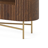 Milo Mango & Marble Fluted TV Media Unit - Close up of base legs