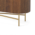 Milo Mango & Marble Fluted Extra Large TV Media Unit - Close up of base 
