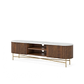 Milo Mango & Marble Fluted Extra Large TV Media Unit - Side view