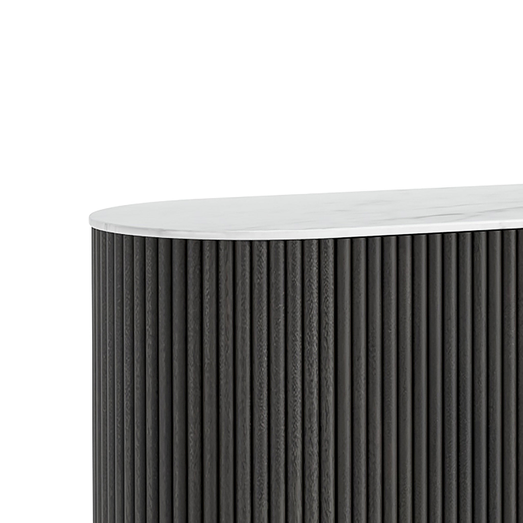 Milo Black Fluted Small Sideboard from Roseland Furniture