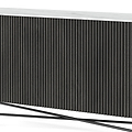 Milo Mango & Marble Fluted Sideboard - Close up of front of sideboard