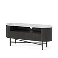 Milo Mango & Marble Fluted TV Media Unit - Side view