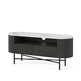 Milo Mango & Marble Fluted TV Media Unit - Side view
