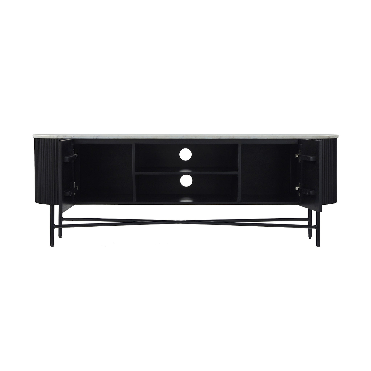 Milo Mango & Marble Fluted Wide TV Media Unit 