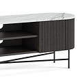 Milo Mango & Marble Fluted Wide TV Media Unit - Close up of front