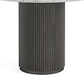 Milo Black Marble & Mango Round Fluted Dining Table