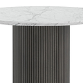 Milo Black Marble & Mango Round Fluted Dining Table