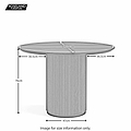 Milo Round Fluted Dining Table - Additional  Size Guide