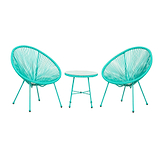 Monaco Green 2 Seat Garden Egg Chair Bistro Set