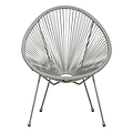 Monaco Grey 2 Seat Outdoor Egg Chair Bistro Set