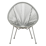Monaco Grey 2 Seat Outdoor Egg Chair Bistro Set