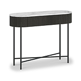 Milo Mango & Marble Black Fluted Console Table from Roseland Furniture