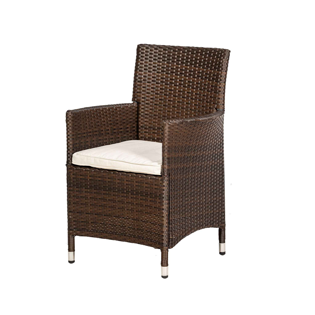 Vada 140cm 6 Seat Rattan Round Dining Set - Brown