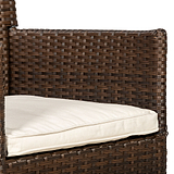 Vada 110cm 4 Seat Rattan Round Dining Set - Brown
