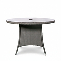 Vada Grey 110cm 4 Seat Rattan Round Dining Set