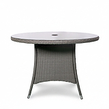 Vada Grey 110cm 4 Seat Rattan Round Dining Set