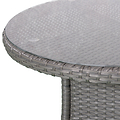 Vada 110cm 4 Seat Rattan Round Dining Set - Grey
