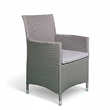 Vada Grey 110cm 4 Seat Rattan Round Dining Set