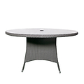 Vada 140cm 6 Seat Rattan Round Dining Set - Grey