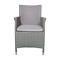 Vada 140cm 6 Seat Rattan Round Dining Set - Grey