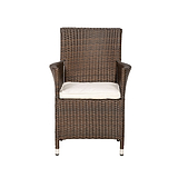 Vada 140cm 6 Seat Rattan Round Dining Set - Brown