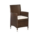 Vada 140cm 6 Seat Rattan Round Dining Set - Brown