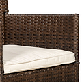 Vada 140cm 6 Seat Rattan Round Dining Set - Brown