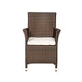 Vada 150cm 6 Seat Rattan Rectangular Dining Set - Brown