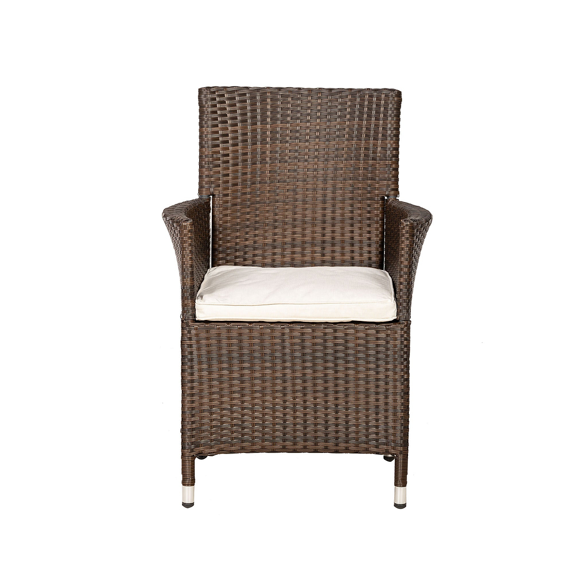 Vada 150cm 6 Seat Rattan Rectangular Dining Set - Brown