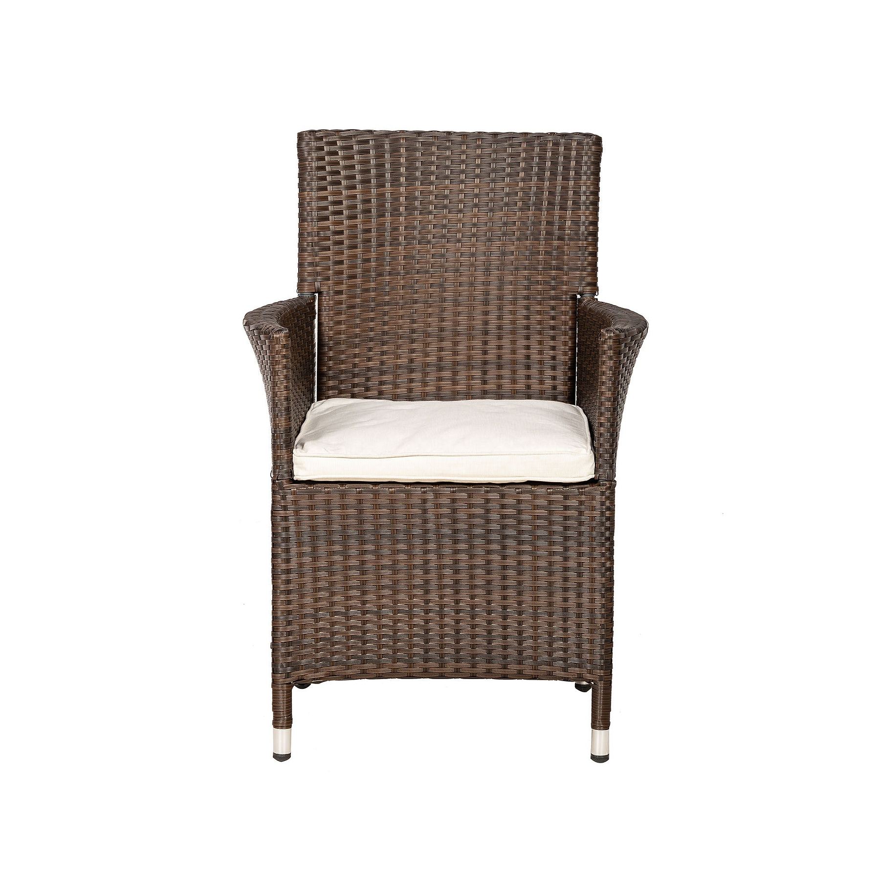 Vada 150cm 6 Seat Rattan Rectangular Dining Set - Brown