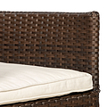 Vada 150cm 6 Seat Rattan Rectangular Dining Set - Brown