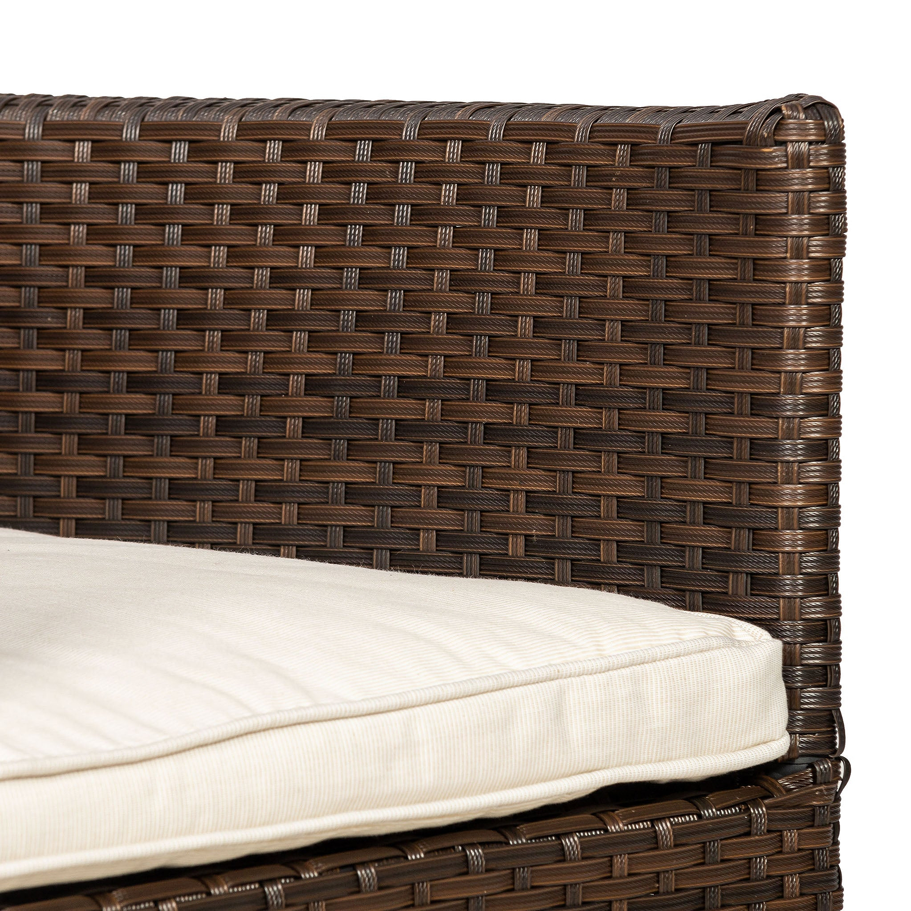 Vada 150cm 6 Seat Rattan Rectangular Dining Set - Brown