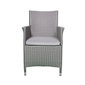 Vada 150cm 6 Seat Rattan Rectangular Dining Set - Brown