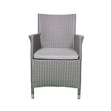 Vada 150cm 6 Seat Rattan Rectangular Dining Set - Brown