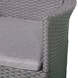 Vada 150cm 6 Seat Rattan Rectangular Dining Set - Brown